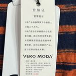 VERO MODA  Orange and Navy Crew Neck Crop Sweater Photo 7