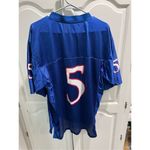 Adidas Vintage Kansas Jayhawks #5 Mens Blue Replica Football Jersey Medium Photo 6