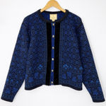 Dale Of Norway Cardigan Sweater Casual Faire Isle Nordic 100% Wool Size Medium Blue Photo 0