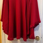 Source Unknown RED WRAP WITH RUFFLE HEM SOFT AND WARM OVERSIZED FITS ALL NO MATERIAL TAGS Photo 5