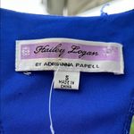 Adrianna Papell Blue Ruched Halter Mini Dress Photo 7