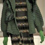 Oscar de la Renta  Runway Forest Green Cashmere Coat Photo 0