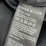 Karen Millen  Shimmer Pleated Skirt Metallic Bronze Black Size 12 Knee Length Photo 10