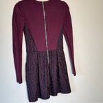 Wilfred  Aritzia Burgundy Long Sleeve Mini Dress Womens 2 Fall Casual Pockets Photo 7