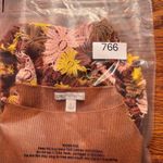 Cato  Sweater Top Women's Sz L Brown with embroidered Crochet Flower Sleeves Boho Photo 7