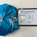 Teal Blue‎ Dress Size 8 Beaded Evening Party Cocktail Prom Bedazzled Rhinestone Blue Photo 15