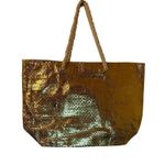 Saks 5th Avenue Saks Fifth Avenue Gold Tote NWT Photo 1