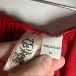 L8ter Red Scoop Neck 3/4 Sleeve Tie Waist Blouse 1X Photo 1