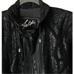 Vintage Winlit Leather Detail design women’s Jacket. SZ. S Black Photo 4