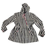 Crown & Ivy  Women’s Jacket XL Hoodie Gingham Blue Beige Pink Photo 0