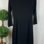 Ralph Lauren  Black Empire Waist Faux Wrap 3/4 Sleeve Dress 6 Photo 1