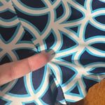 Lulu B Top Women XL Blue Geometric Nylon Stretch V Photo 6