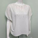 ZARA  white embellished blouse Photo 0