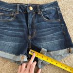 American Eagle  Hi- Rise Shortie Dark Wash Rolled Bottoms Casual Size 6 Summer Photo 3