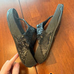 FitFlop  Women’s Electra Black Sequin Thong Flip Flops Sandals‎ Size 8 Photo 5