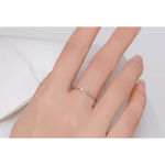 Boutique Dainty 14k Gold Filled‎ Baguette Solitaire Diamond Simulant Ring Photo 9