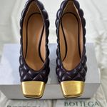 Bottega Veneta Plum Quilted Pattern Leather Pumps Heels Size 36 Shoes $1200 Photo 0