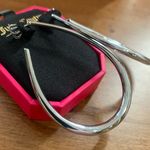 Juicy Couture  Silver E-Teardrop Hoop Earrings Brand New Photo 3