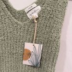 NWT By the River Green Sleeveless Blouse Tank Top Ribbed Knit Cozy Fuzzy Photo 1