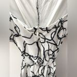 ASTR The Label Sanger Dress Sz Large White & Black Printed Maxi Cut-outs Resort Photo 9