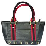 Tommy Hilfiger VTG Y2K  hand bag Black leather Red Brass Hardware Shoulder Bag Photo 0