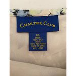 Charter Club  Women's 100% Silk Cream Blue Floral Long Maxi Skirt 14 Cottagecore Photo 3