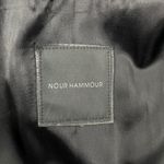 Nour Hammour Shearling Leather Studded Long Jacket Coat Black Size 36/ XS Photo 14