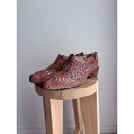 Pikolinos Romana Leather Lasercut Floral Slingback Heel Clogs Brandy 38 EU 8 US Brown Photo 2