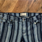 Free People  We The Free Retro Blue Striped Flare Jeans size 31 31 inseam new Photo 3