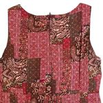 Scarlett Midi Dress Paisley Print Y2K Sleeveles Sundress Red Brown Sz 7/8 Photo 8