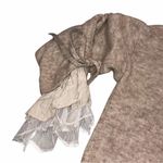 Cinq A Sept Oatmeal Tan Atlas Bell Sleeve Turtleneck Sweater size XS Photo 3