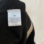 KIER + J Black Cashmere Sweatshirt with White Star Size M Photo 4