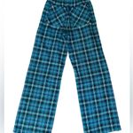 Aritzia Tna Tartan Plaid Wide Leg Pants Mid Rise Size Small Green Photo 8