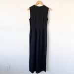 Diane Von Furstenberg  Rawena Wide Leg V-Neck Jumpsuit in Black Photo 4
