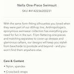 Anthropologie  Nella Onepiece Swimsuit (M) Photo 2
