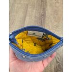 Vera Bradley  Blue FRENCH Yellow Zip Wallet Coin Case Pouch Vintage Photo 8