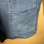Escada Fitted Denim Blazer Jacket with Embroidery/Rhinestones Size 42 Blue US 12 Photo 5