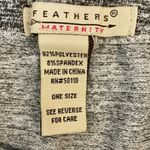 Feathers Heather gray Maternity leggings Pink Love Graphic side stripes Photo 2