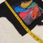 K USA T-shirt tie front embellished shoe print on front cropped Size medium Photo 2