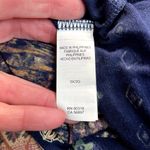 Lucky Brand  Top Womens 3X Navy Blue Floral Pattern Knit Short Sleeve‎ Tee Shirt Photo 6