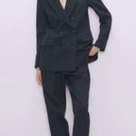 ZARA HOUNDSTOOTH PRINT HIGH-WAIST SKINNY TROUSERS W/BELT BLACK COLOR SIZE XS NEW Photo 2