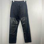 AGOLDE Woman's Black Pieced 90s Pinch Waist Leather Jeans Size 24 Photo 8