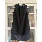 Vera Wang Simply  Dress Womens Size 12 Sleeveless Satin Trim Zip High Neck Shift‎ Photo 1