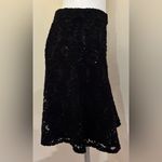 ECI  New York Black Midi Lace & Sequence Skirt Sz M. Closure Zipper On Side. Photo 2