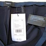 Theory NWT Demitria in Deep Navy Admiral Crepe Side Zip Trouser Pants 10 x 34 ½ Photo 2
