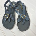 Free People  La Risa Leather Sandals Gold Buckles Photo 1