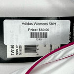 Adidas  Golf Polo Shirt Sz L White Pink Trim Photo 4