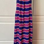 Tommy Bahama  BLUE & PURPLE TIE BACK CAMI MAXI BEACH DRESS VACATION RESORT Photo 0