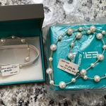 NEW $2325 SET: Effy 14k Yellow Gold Pearl Necklace & Bracelet Set Photo 0