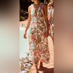 Revolve Brand Misa Casablanca Floral Midi Dress Size M NWT. Low Cut Pink Size M Photo 1